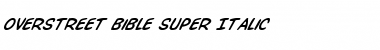 Download Overstreet Bible Super-Italic Font