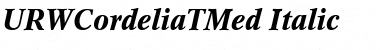 URWCordeliaTMed Italic Font