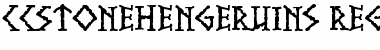 CCStonehengeRuins Regular Font