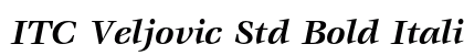 ITC Veljovic Std Bold Italic Preview