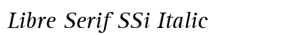 Libre Serif SSi Italic Preview