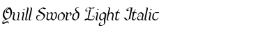 Quill Sword Light Italic Light Italic Font