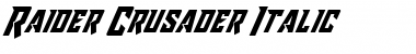 Raider Crusader Italic Italic Font