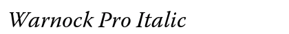 Warnock Pro Italic Preview