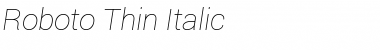 Roboto Thin Italic Font