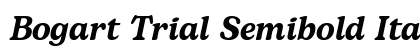 Bogart Trial Semibold Italic Preview