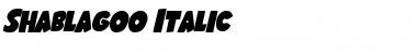 Shablagoo Italic Italic Font