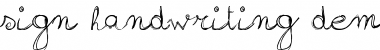 Download sign-handwriting_demo-version Font