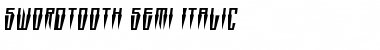 Swordtooth Semi-Italic Semi-Italic Font