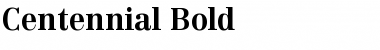 Centennial-Bold Regular Font