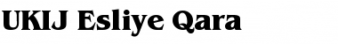 UKIJ Esliye Qara Regular Font