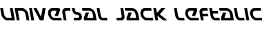 Universal Jack Leftalic Italic Font