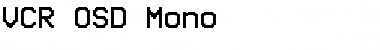 VCR OSD Mono Regular Font