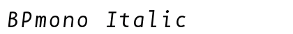 BPmono Italic preview