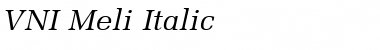 VNI-Meli Italic Font
