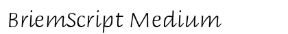BriemScript Medium preview