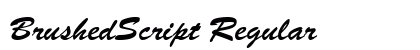 BrushedScript Regular preview