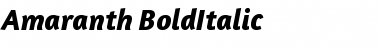 Amaranth Bold Italic Font Amaranth Bold Italic Font