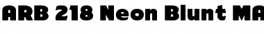 ARB-218 Neon Blunt MAR-50 Italic Font