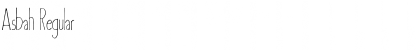 Asbah Regular Font