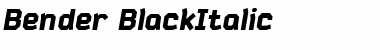 Bender Black Italic Font