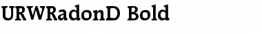 URWRadonD Bold Font