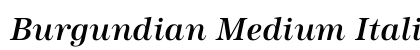Burgundian Medium Italic Italic preview
