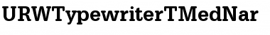 URWTypewriterTMedNar Regular Font