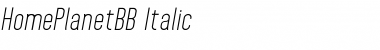 Home Planet BB Italic Font