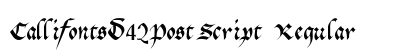 CallifontsD42PostScript Regular preview