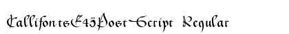 CallifontsE45PostScript Regular preview