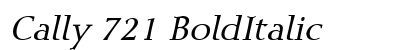 Cally 721 BoldItalic Preview