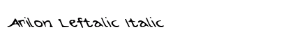 Arilon Leftalic Italic preview