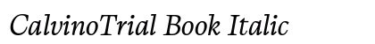 CalvinoTrial Book Italic Preview