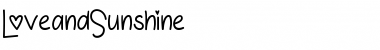Love and Sunshine Regular Font Love and Sunshine Regular Font