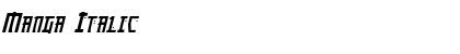 Manga Italic Font