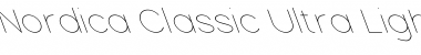 Nordica Plus NordicaClassicUltLtExtOpObl Font