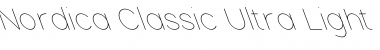 Nordica Plus NordicaClassicUltraLightOpObl Font