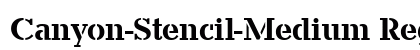Canyon-Stencil-Medium Regular preview