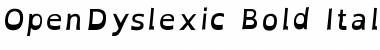 OpenDyslexic Bold Italic Font
