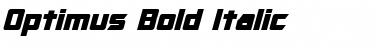 Optimus Bold Italic Font