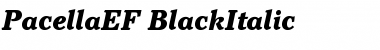 PacellaEF-BlackItalic Regular Font