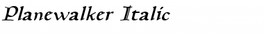 Planewalker Italic Font