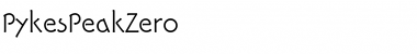 Download PykesPeakZero Font