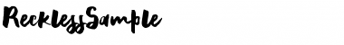 Download Reckless Sample Font