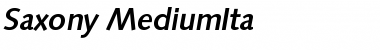 Saxony-MediumIta Regular Font