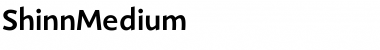ShinnMedium Regular Font