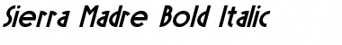 Sierra Madre Bold Italic Font
