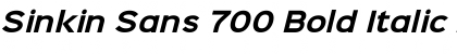 Download Sinkin Sans 700 Bold Italic Font
