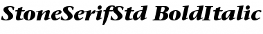 ITC Stone Serif Std Bold Italic Font